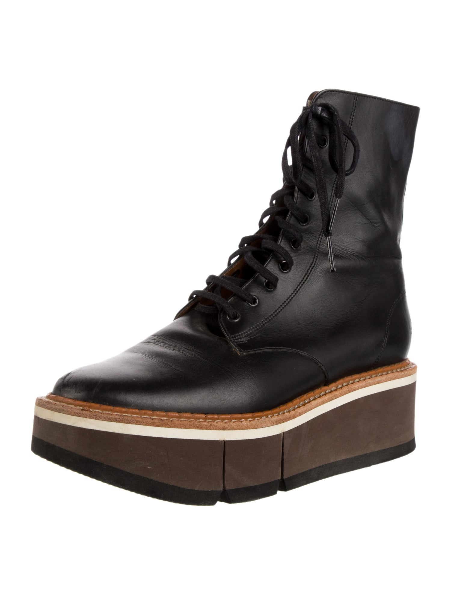 Robert Clergerie Leather Combat Boots