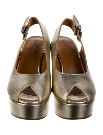 Robert Clergerie Leather Slingback Pumps