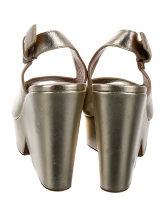 Robert Clergerie Leather Slingback Pumps