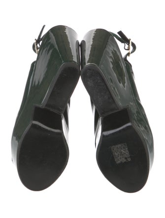 Robert Clergerie Patent Leather Slingback Pumps