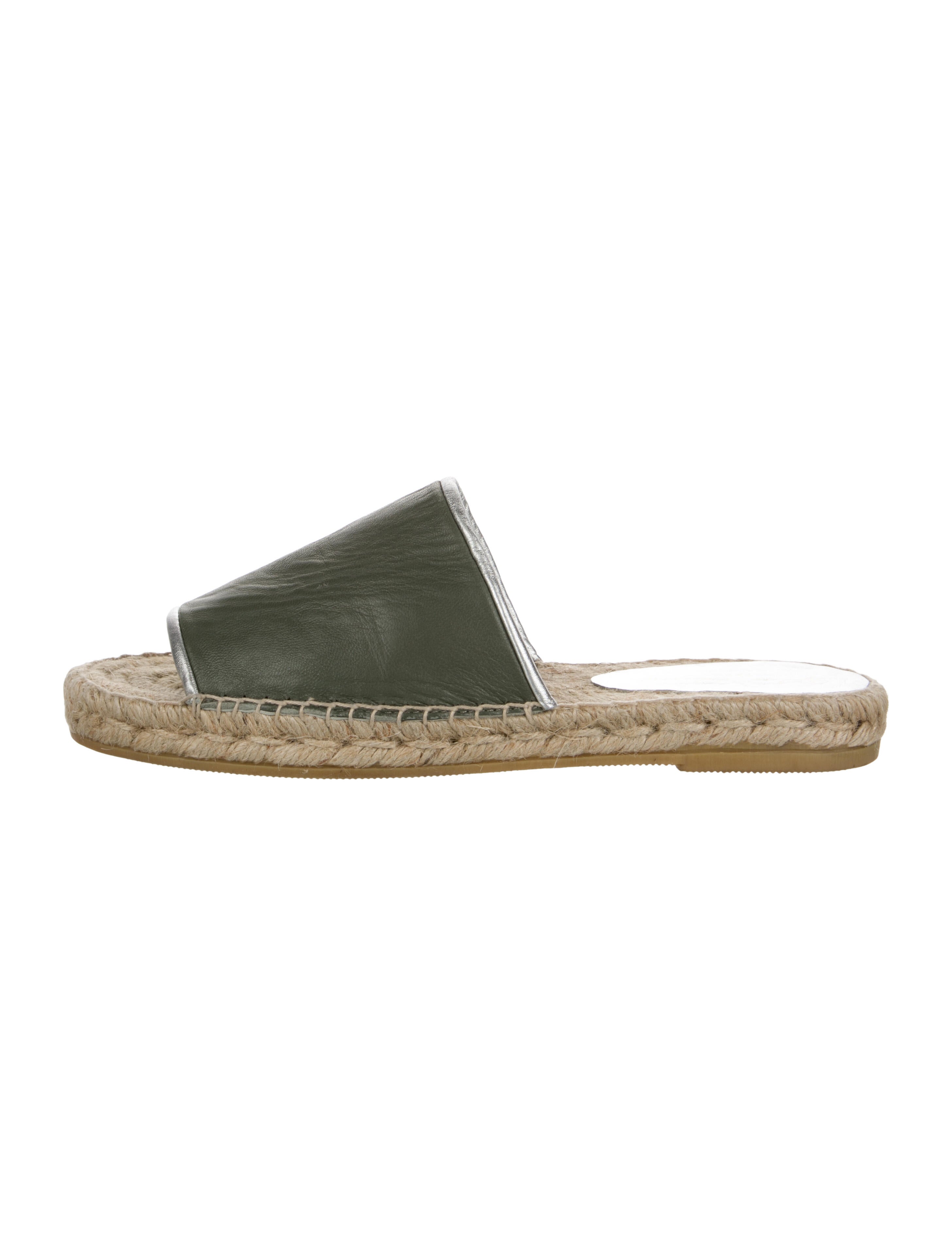 Robert Clergerie Leather Colorblock Pattern Espadrilles