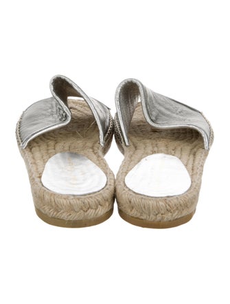 Robert Clergerie Leather Colorblock Pattern Espadrilles