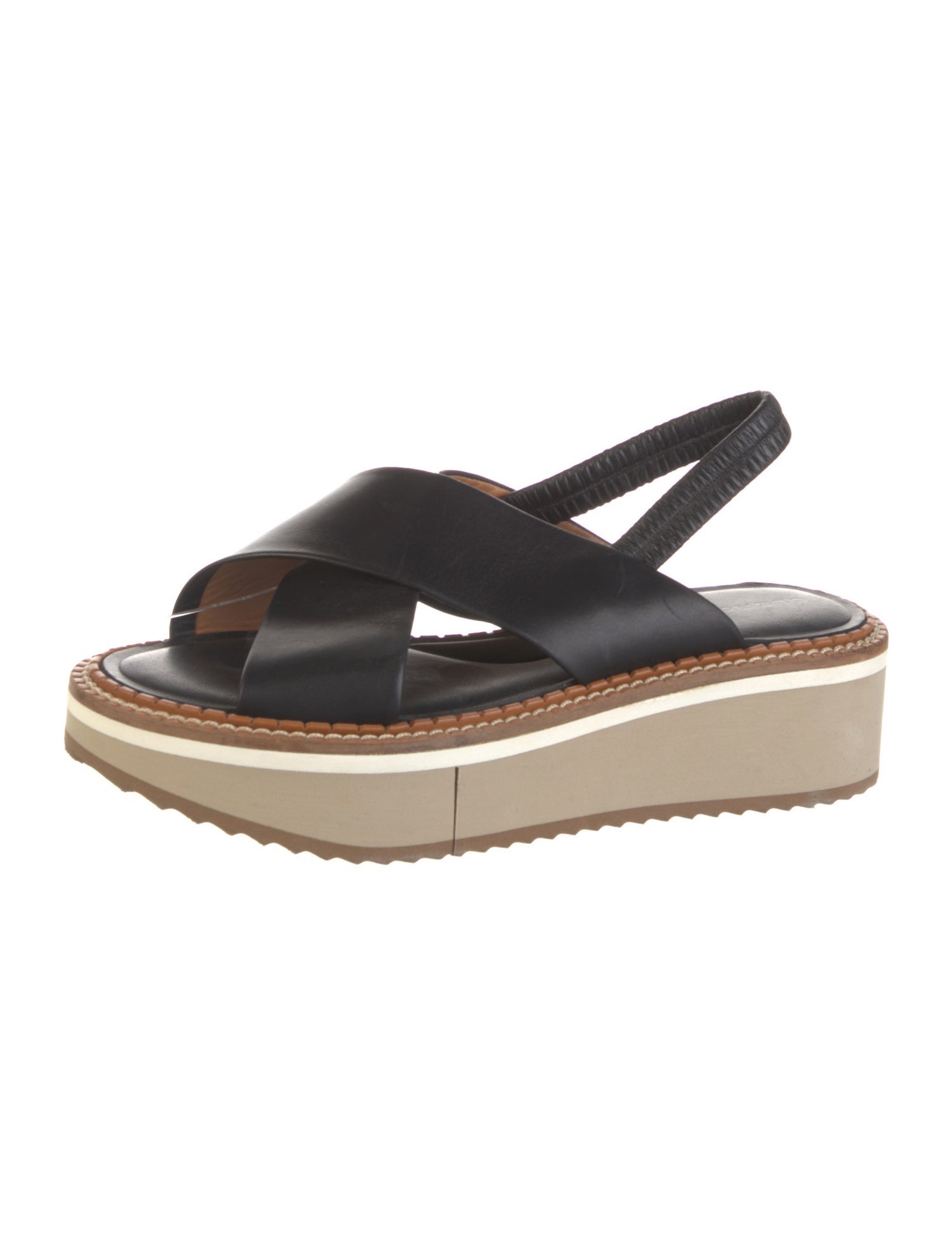 Robert Clergerie Leather Slingback Sandals