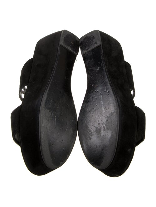 Robert Clergerie Suede Lasercut Accents Slides