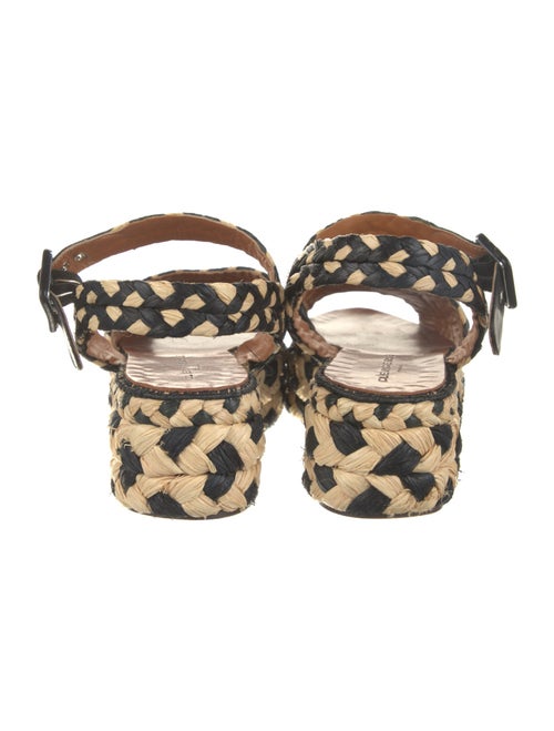 Robert Clergerie Straw Printed Slingback Sandals