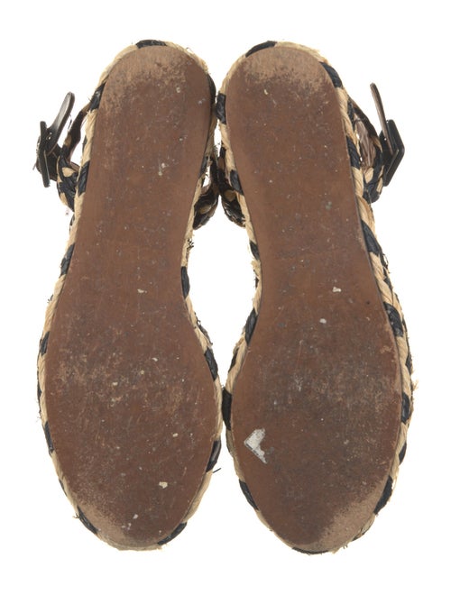 Robert Clergerie Straw Printed Slingback Sandals