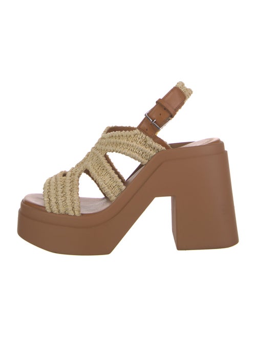 Robert Clergerie Raffia Slingback Sandals