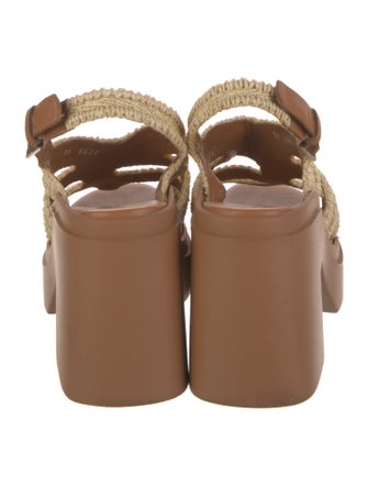 Robert Clergerie Raffia Slingback Sandals