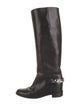 Robert Clergerie Leather Chain-Link Accents Riding Boots