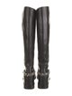 Robert Clergerie Leather Chain-Link Accents Riding Boots