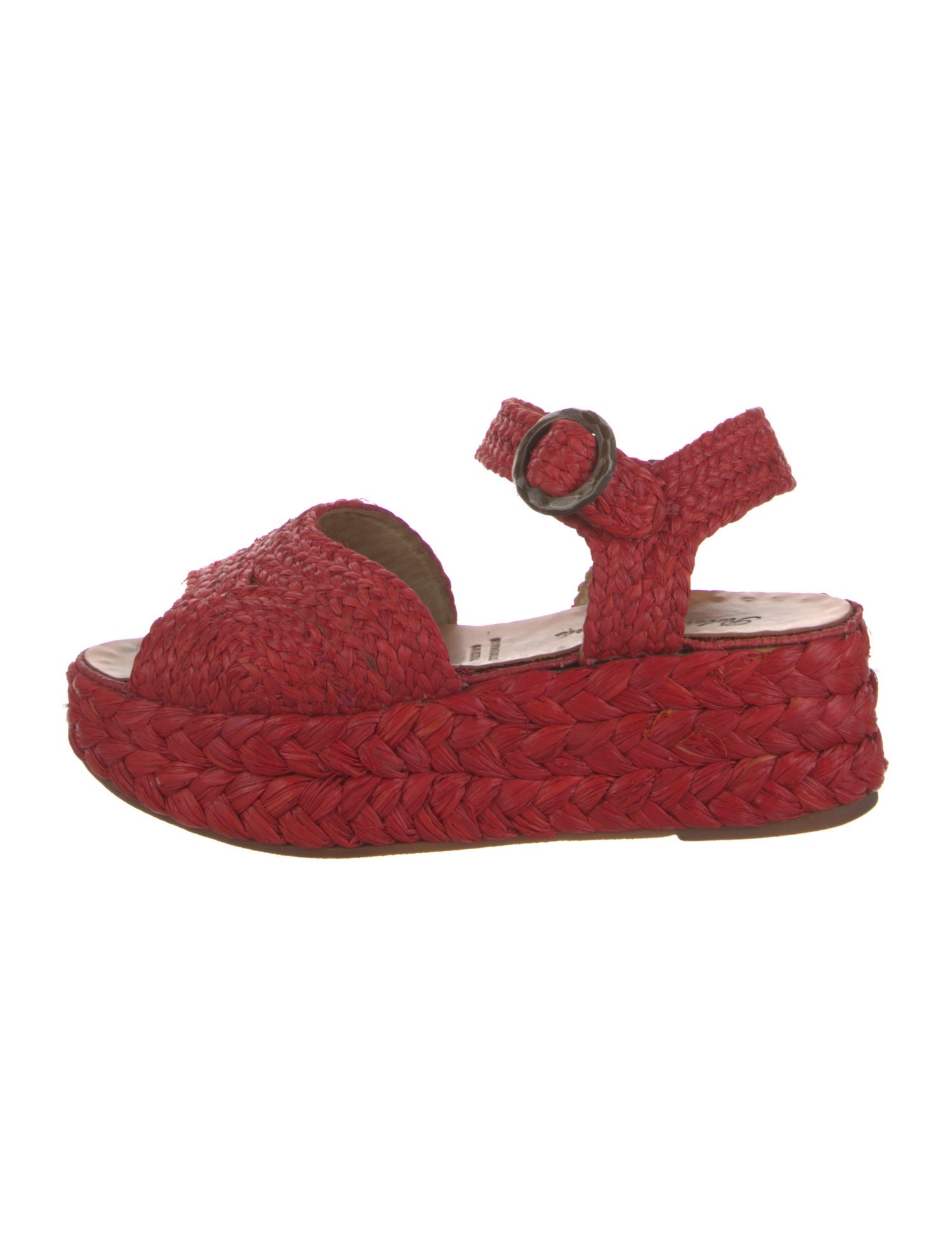 Robert Clergerie Raffia Cutout Accent Slingback Sandals