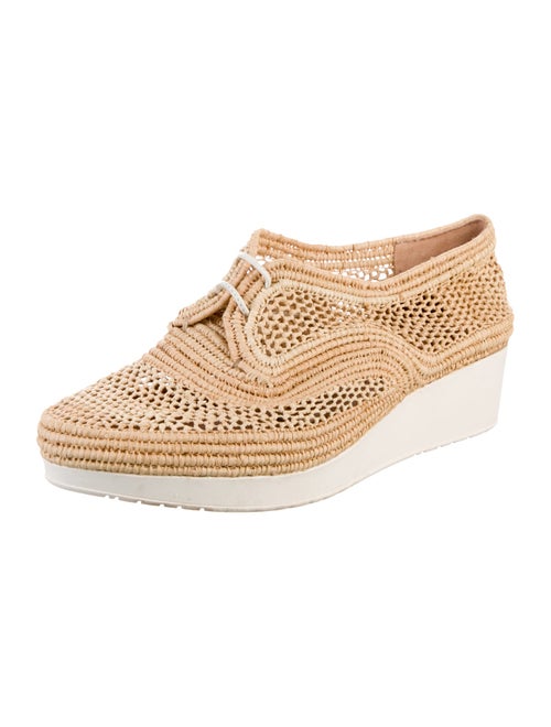 Robert Clergerie Straw Wedge Sneakers