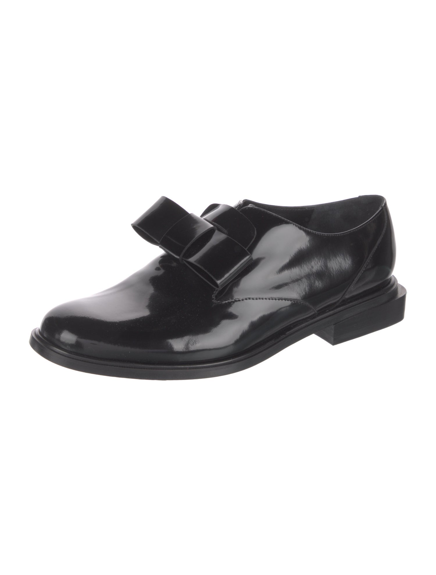 Robert Clergerie Patent Leather Fringe Trim Accent Loafers