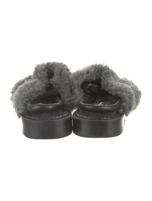 Robert Clergerie Shearling Slingback Sandals
