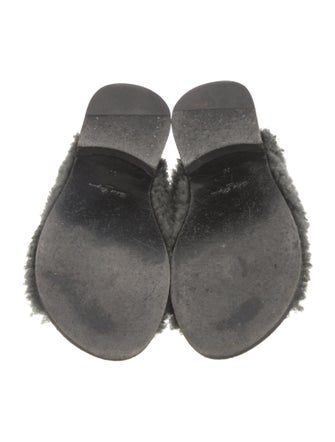 Robert Clergerie Shearling Slingback Sandals