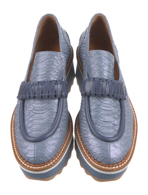 Robert Clergerie Leather Animal Print Slingback Flats