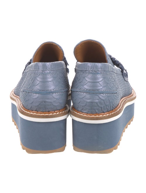 Robert Clergerie Leather Animal Print Slingback Flats