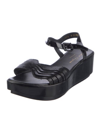 Robert Clergerie Patent Leather Slingback Sandals