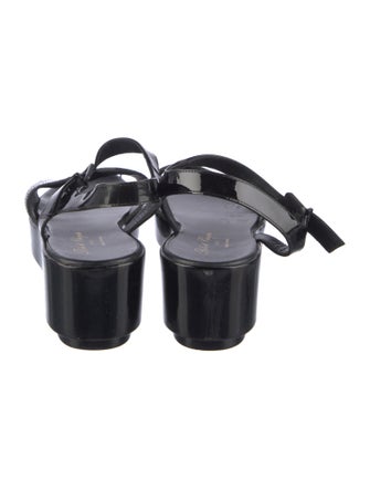 Robert Clergerie Patent Leather Slingback Sandals