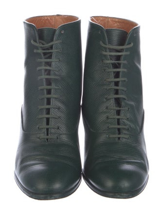 Robert Clergerie Leather Lace-Up Boots