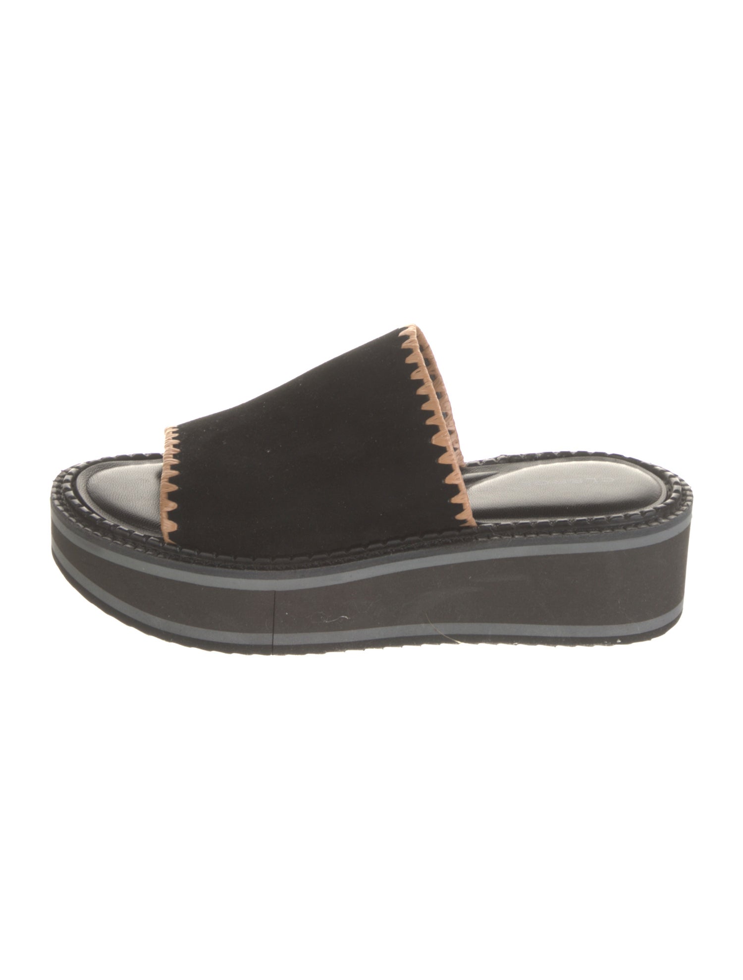 Robert Clergerie Suede Printed Slides