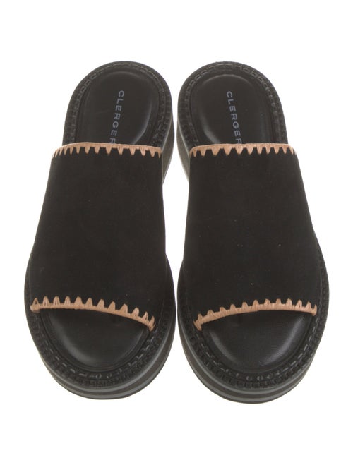 Robert Clergerie Suede Printed Slides