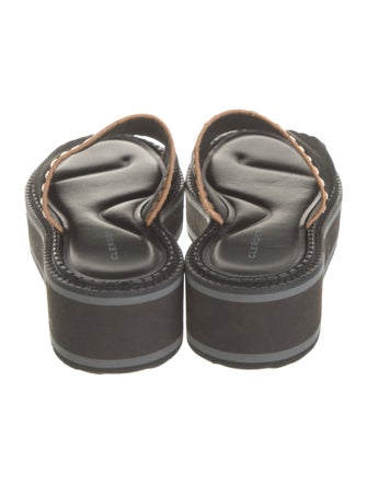 Robert Clergerie Suede Printed Slides