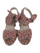 Robert Clergerie Printed Bow Accents Slingback Sandals
