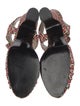 Robert Clergerie Printed Bow Accents Slingback Sandals