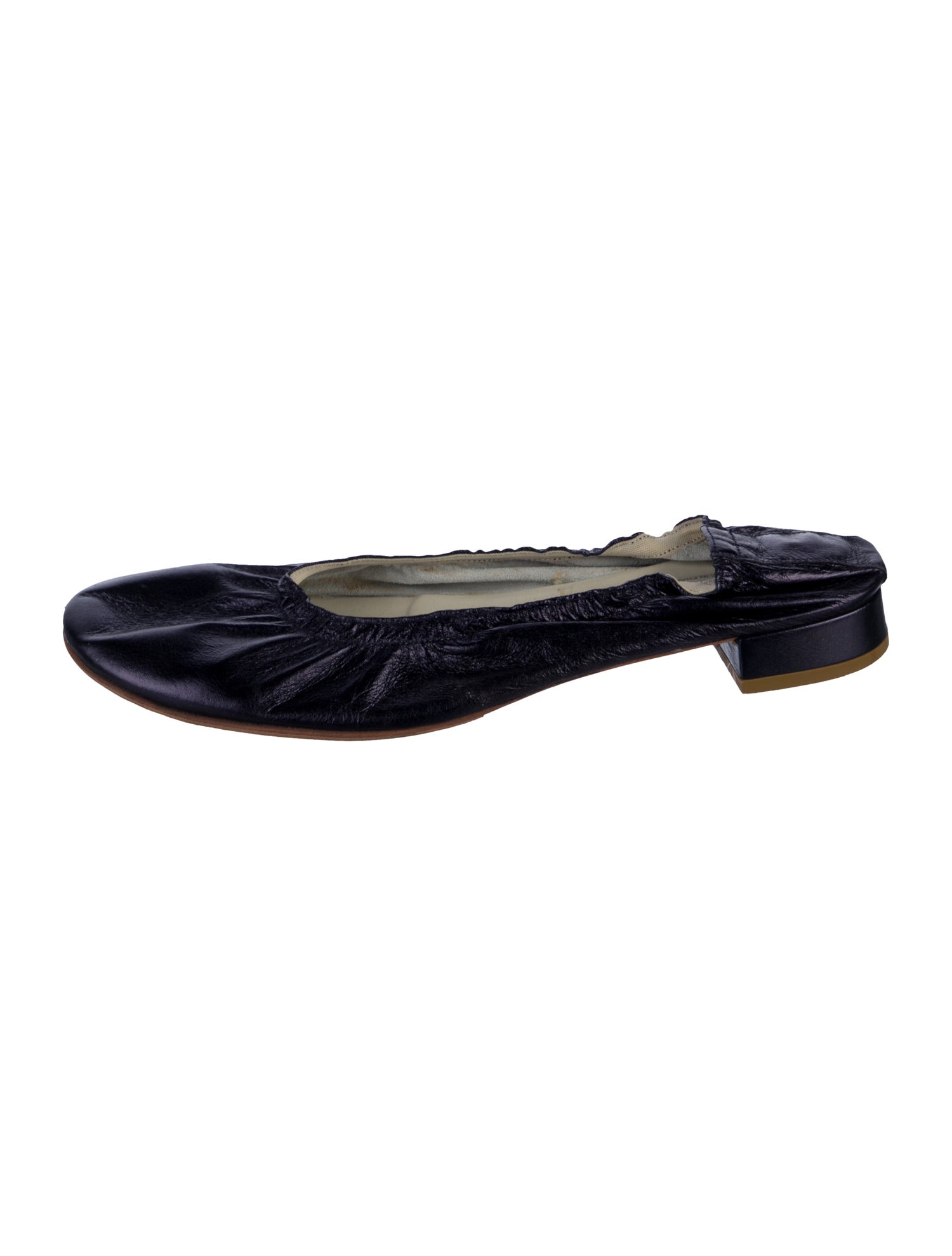 Robert Clergerie Leather Bow Accents Ballet Flats