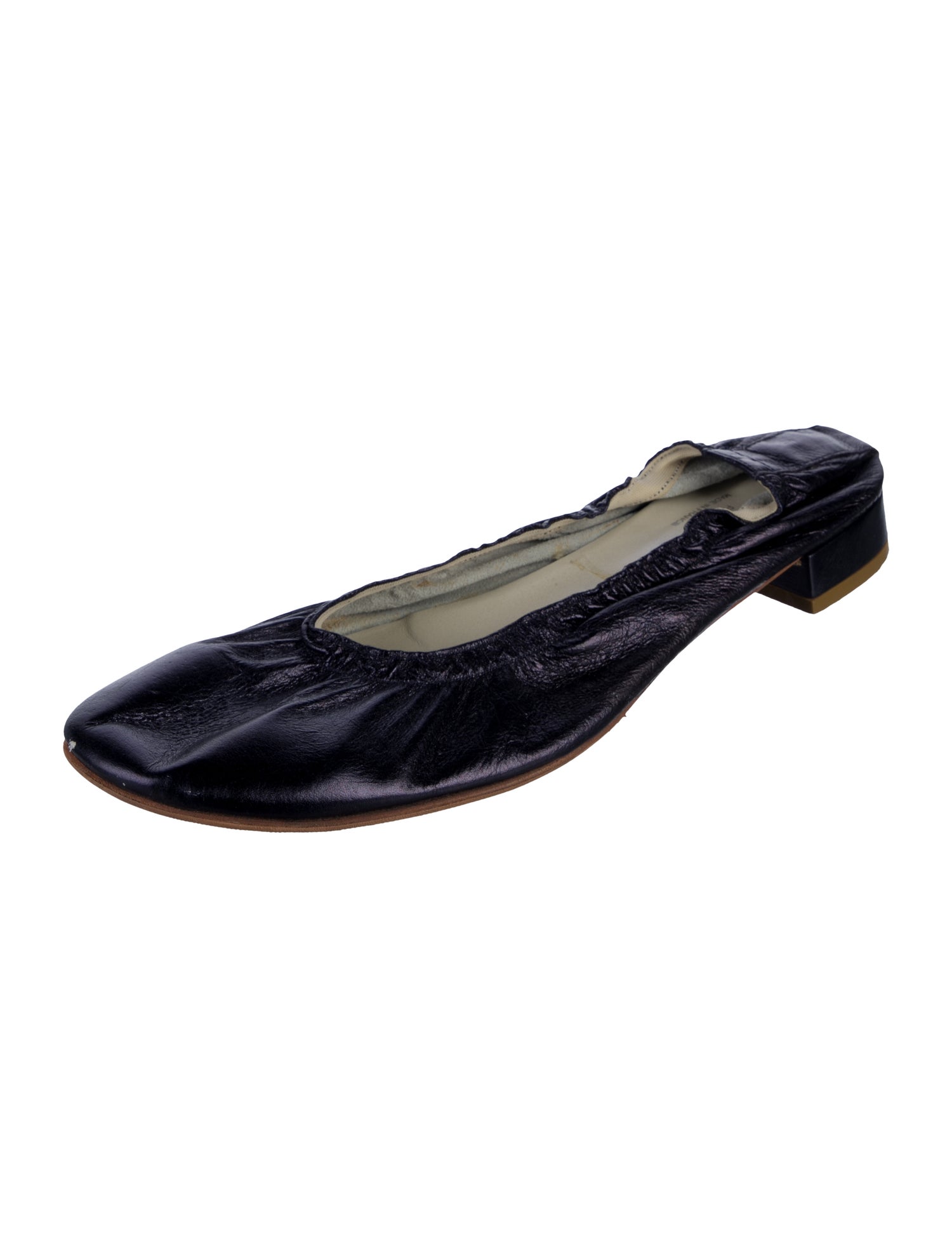 Robert Clergerie Leather Bow Accents Ballet Flats