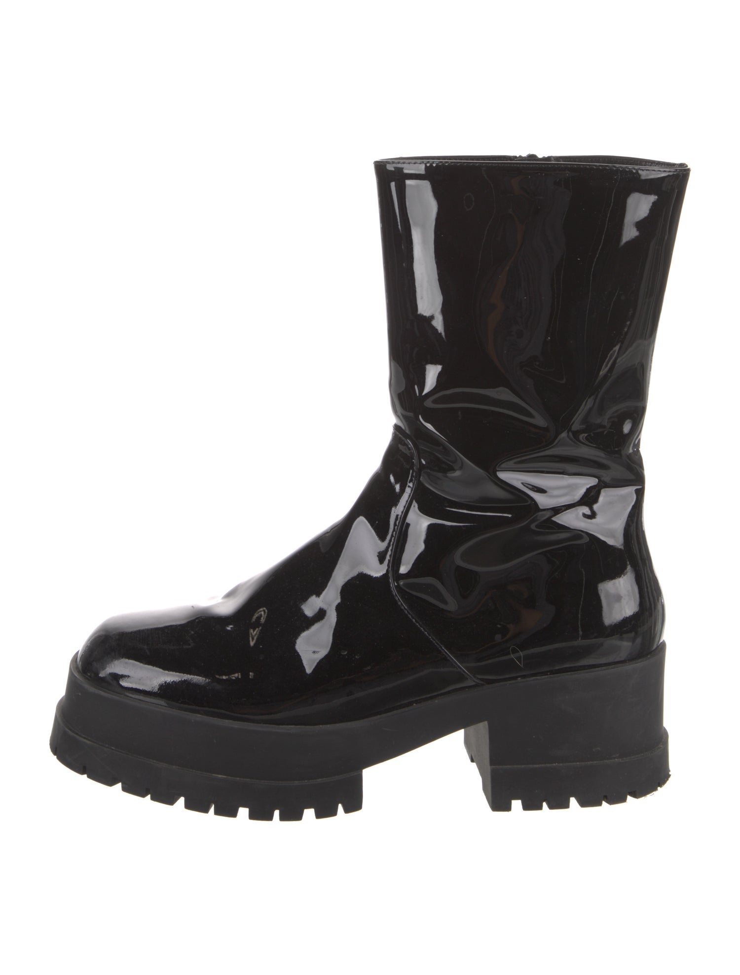 Robert Clergerie Patent Leather Combat Boots