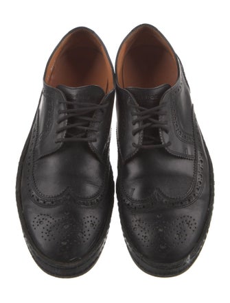Robert Clergerie Leather Lasercut Accents Oxfords