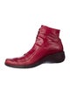 Robert Clergerie Leather Colorblock Pattern Lace-Up Boots