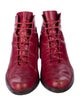 Robert Clergerie Leather Colorblock Pattern Lace-Up Boots