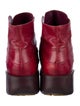 Robert Clergerie Leather Colorblock Pattern Lace-Up Boots