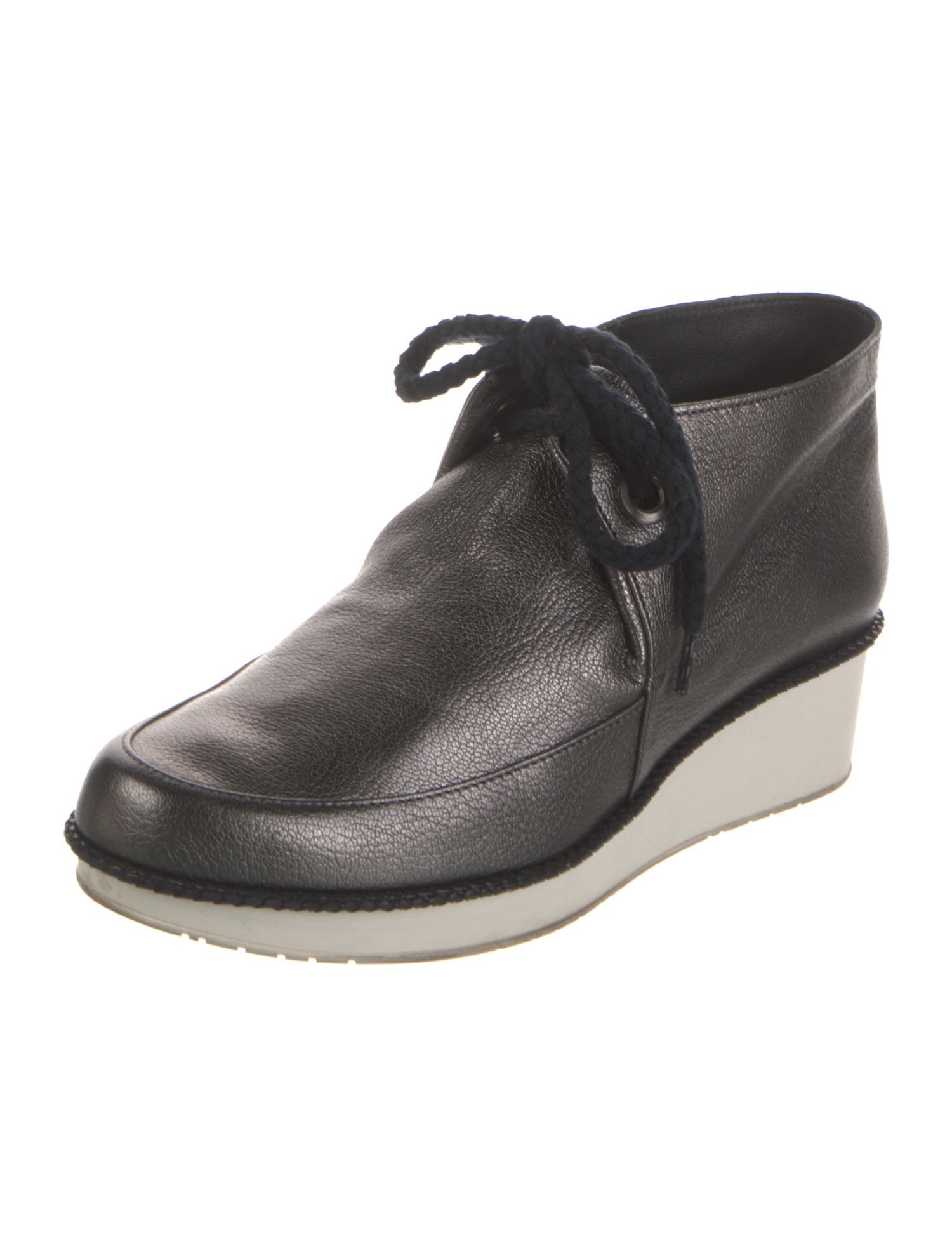 Robert Clergerie Leather Lace-Up Boots