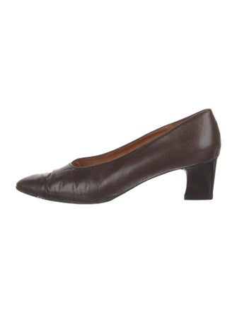 Robert Clergerie Leather Animal Print Pumps