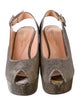 Robert Clergerie Glitter Slingback Sandals