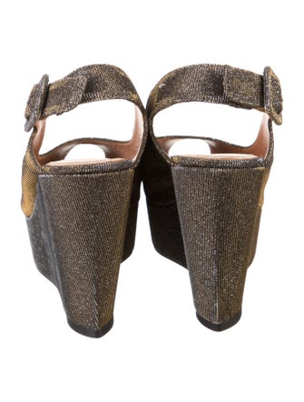 Robert Clergerie Glitter Slingback Sandals