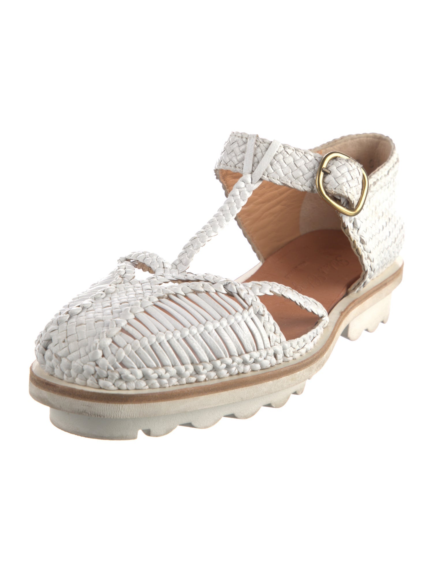 Robert Clergerie Leather T-Strap Sandals