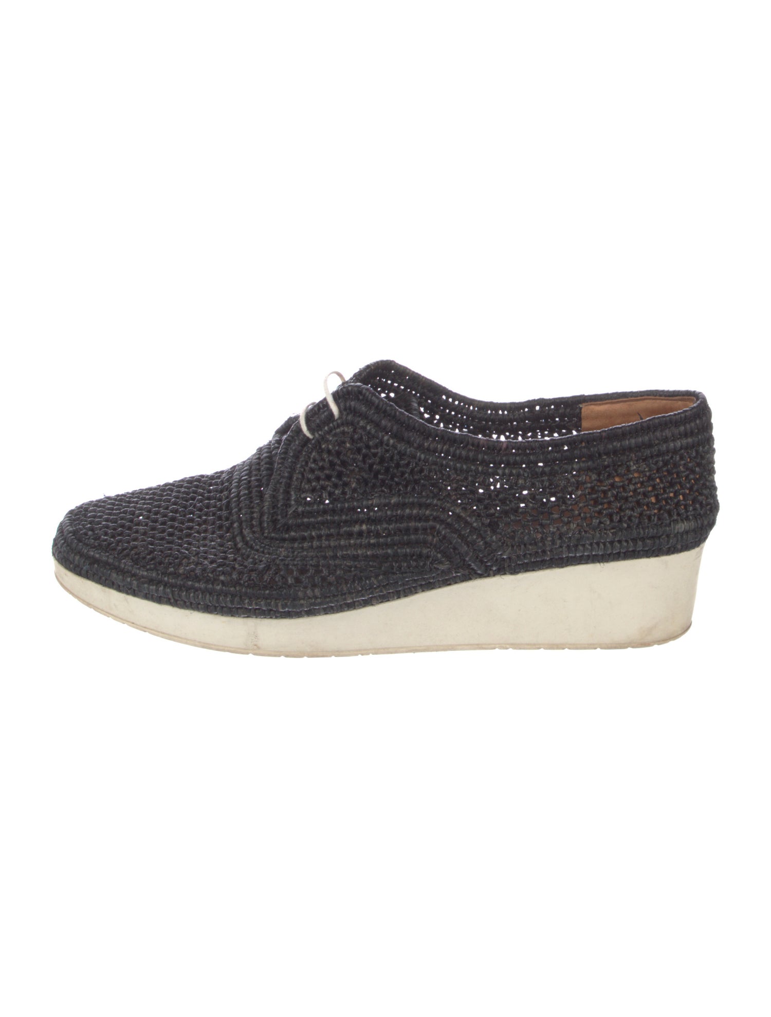 Robert Clergerie Raffia Wedge Sneakers