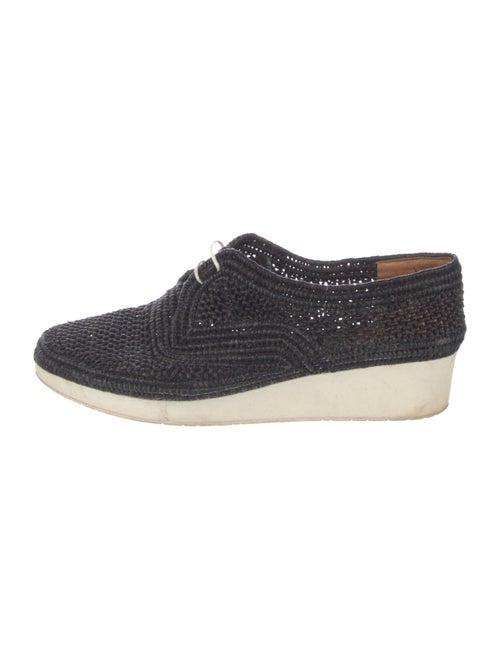Robert Clergerie Raffia Wedge Sneakers