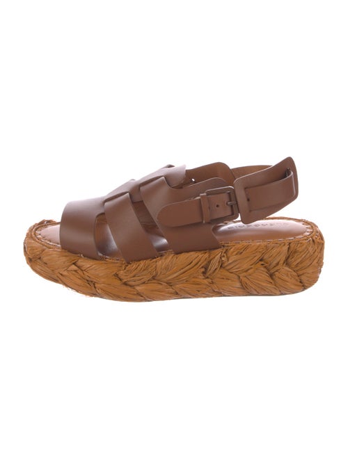 Robert Clergerie Raffia Gladiator Sandals