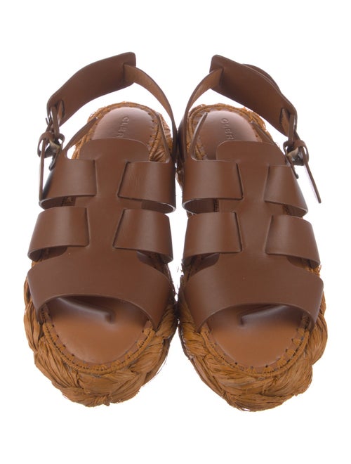 Robert Clergerie Raffia Gladiator Sandals