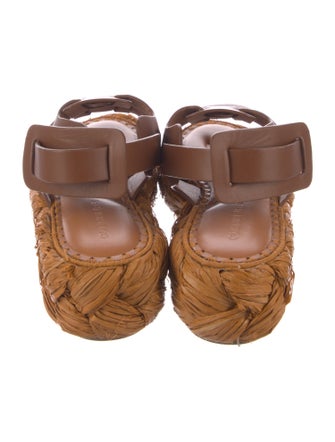 Robert Clergerie Raffia Gladiator Sandals