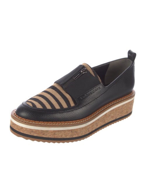 Robert Clergerie Leather Striped Loafers