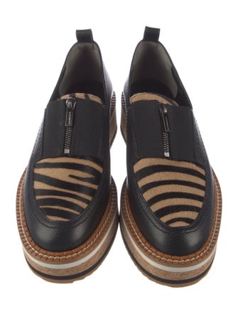 Robert Clergerie Leather Striped Loafers