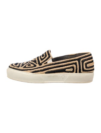 Robert Clergerie Straw Printed Espadrilles
