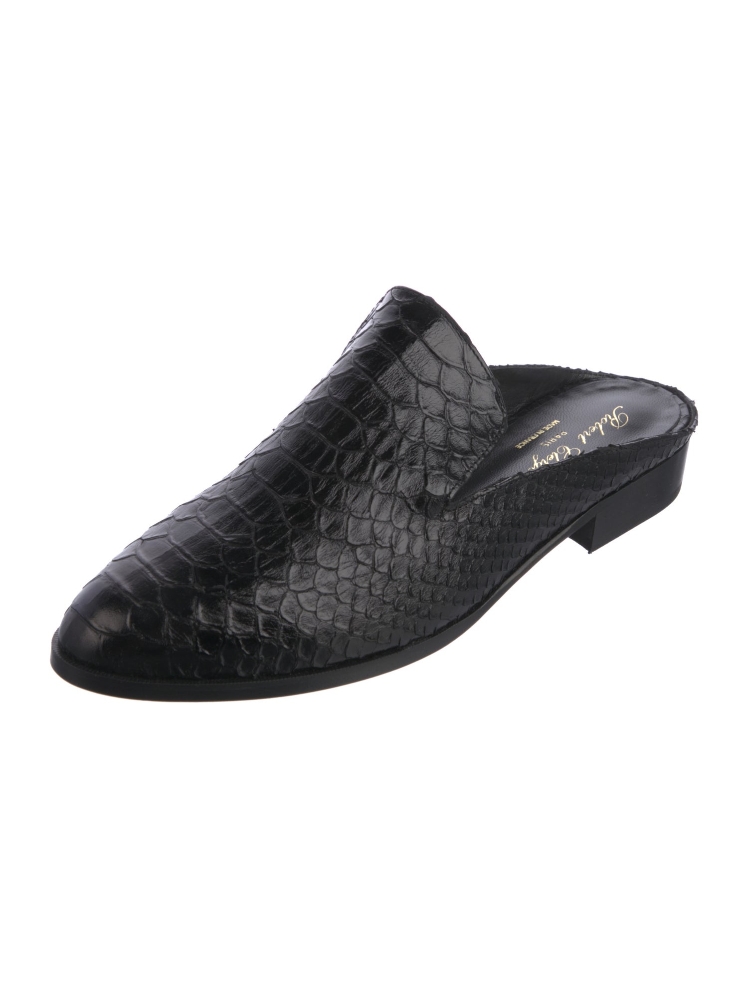 Robert Clergerie Snakeskin Mules w/ Tags